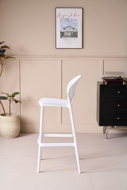 Silla para Bar Paraíso, Color Blanco, Diseño Moderno