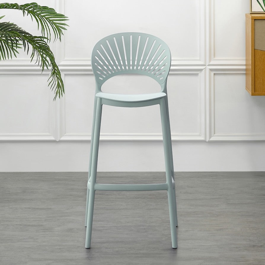 Silla para Bar Paraíso, Color Azul Claro, Diseño Moderno – Espejos Reflekta
