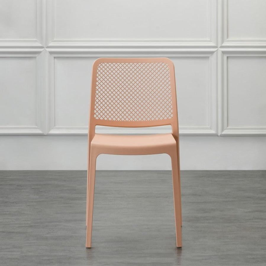 Silla Manhattan, Mandarina, con Espaldar en Rejilla y Diseño Minimalista
