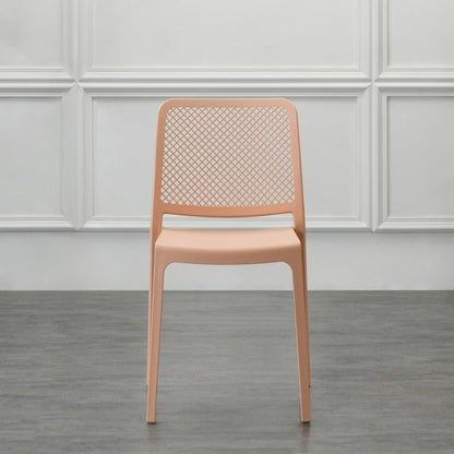 Silla Manhattan, Mandarina, con Espaldar en Rejilla y Diseño Minimalista