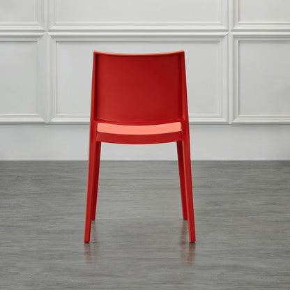 Silla Soho, Roja, con Espaldar Cerrado y Diseño Minimalista