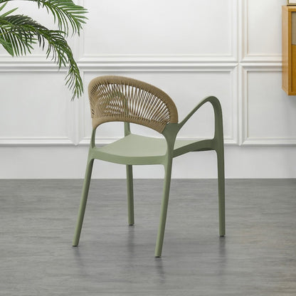 Silla Daytona, Verde Claro, con Espaldar, Reposa Brazos y Diseño Minimalista
