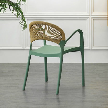 Set de 2 Sillas Daytona, Verde, con Espaldar, Reposa Brazos y Diseño Minimalista