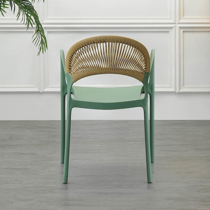 Set de 2 Sillas Daytona, Verde, con Espaldar, Reposa Brazos y Diseño Minimalista