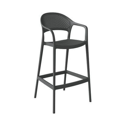Silla para Bar Curitiva, Negro, con Reposa Pies Doble Proposito, detalle