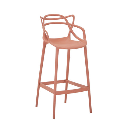 Silla para Bar Palermo, Terracota, con Reposa Pies Doble Propósito