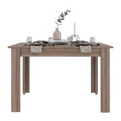 Mesa para Comedor Estrella 120, Avellana, con Espacio para Cuatro Personas, No Incluye Sillas