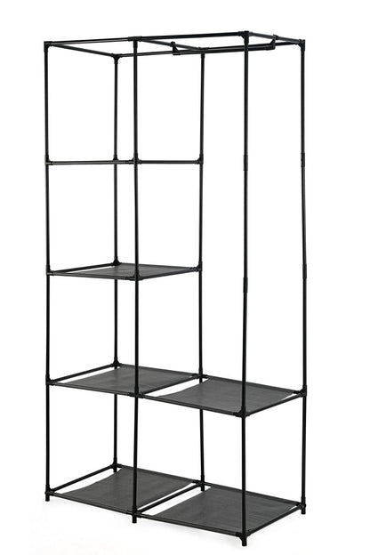 Closet Organizador Ena, Negro, En tela con variedad de entrepaños