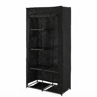 Closet Organizador Ena, Negro, En tela con variedad de entrepaños