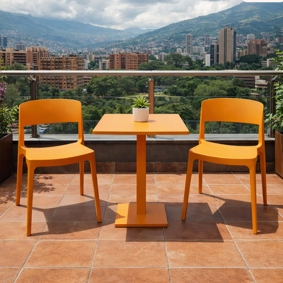 Silla Mónaco, Color Naranja, Diseño Moderno