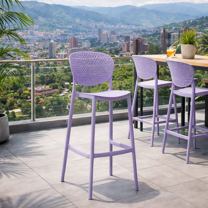 Silla para Bar Río, Color Lila, Diseño Moderno