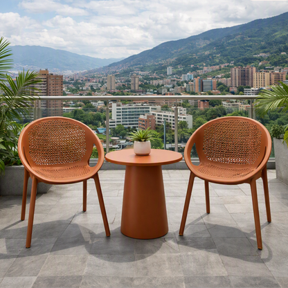 Silla Selva con Brazos, Color Terracota, con Espaldar