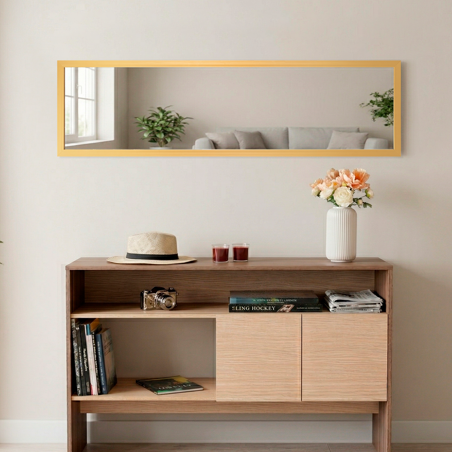 Espejo Liam Dorado 124 X 34