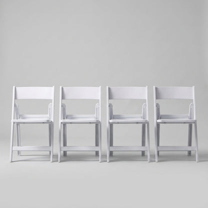 Set de 4 Sillas Plegables Erin, Blanco, Diseño Práctico y Funcional