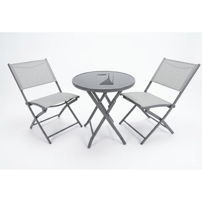 Juego de Terraza Marsea, Color Gris