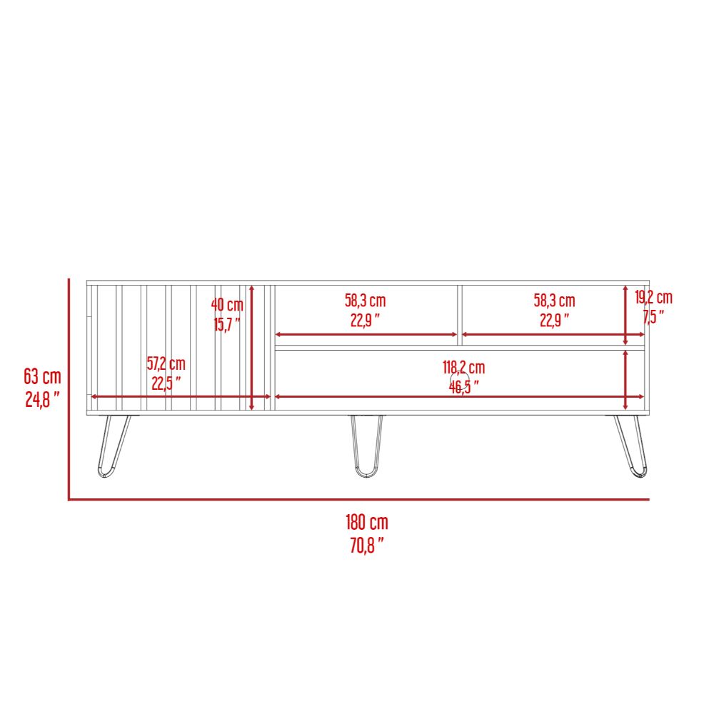 Rack para TV 75'' 180 Zoro Pet Homecollection Bellota