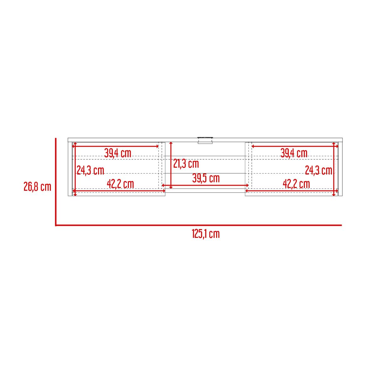 Repisa de TV Glen 125 RTA Macadamia