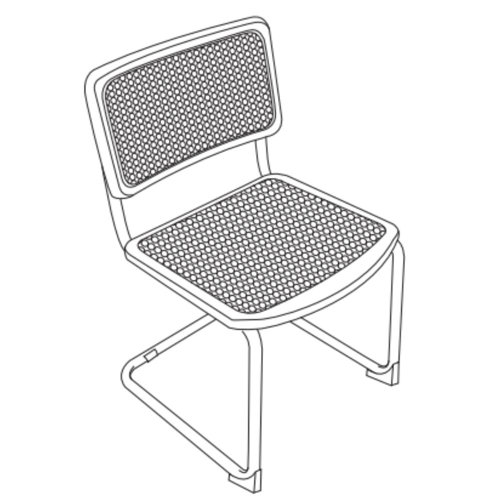Silla Vintage, Negro y Beige, con Espaldar Transpirable y Diseño Retro, vista posterior