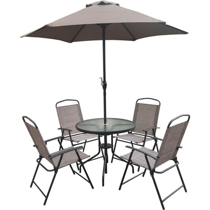 Sala de Terraza Jardín, Taupe, Incluye Sombrilla, vista lateral