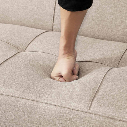 Sofá Cama Galet, Beige, Sillón Reclinable 3 Puestos