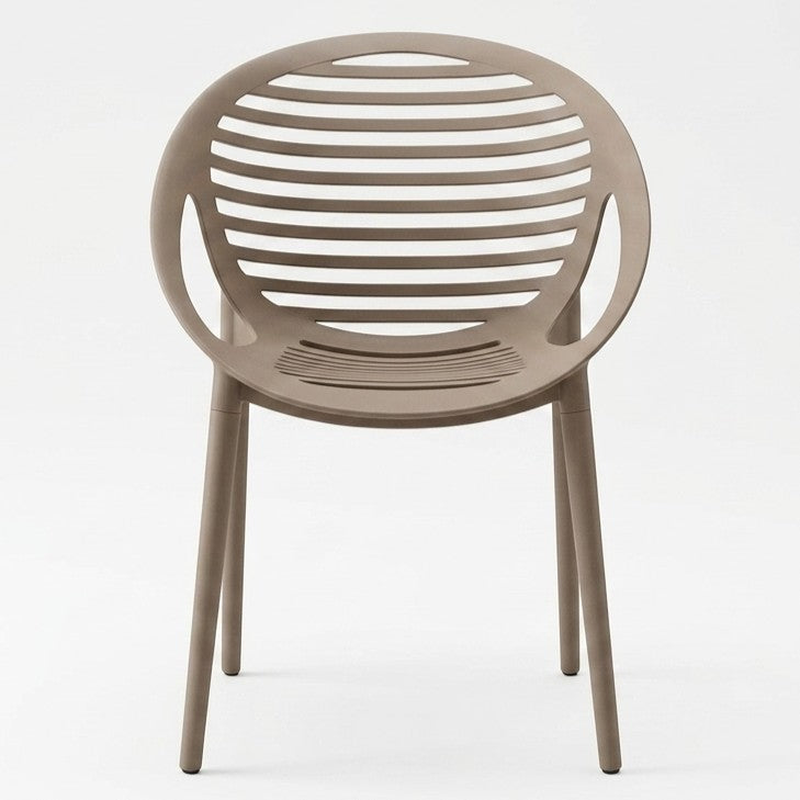 Set de 2 Sillas Tokio con Brazos, Color Taupe, con Espaldar y Diseño Moderno