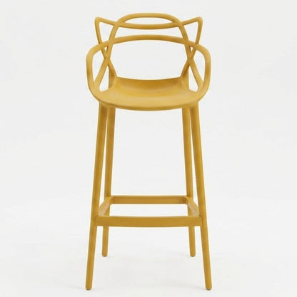Silla para Bar Palermo, Mostaza, con Reposa Pies Doble Propósito