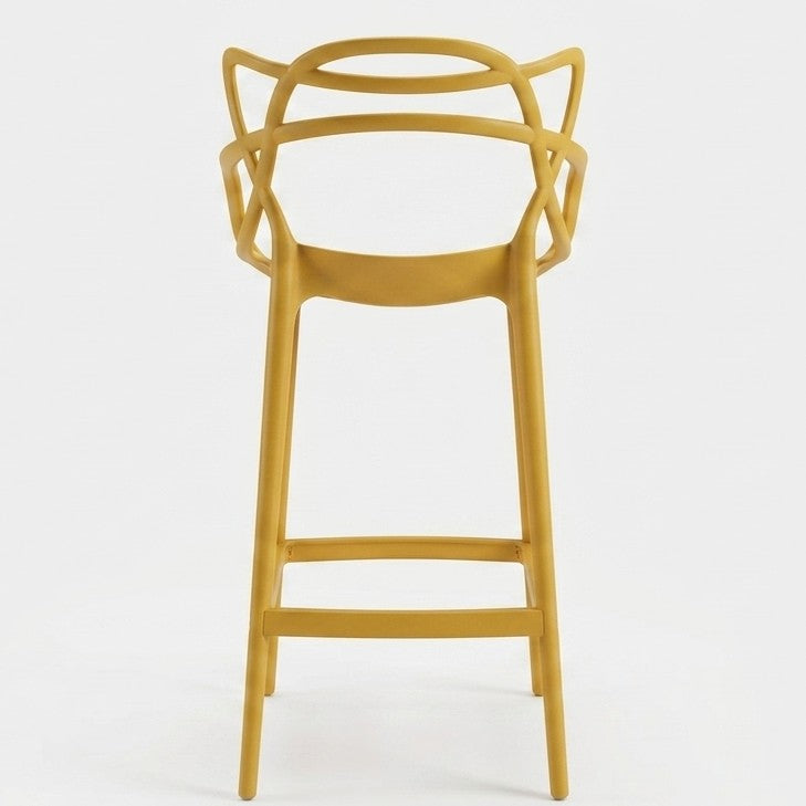 Silla para Bar Palermo, Mostaza, con Reposa Pies Doble Propósito