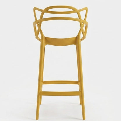 Silla para Bar Palermo, Mostaza, con Reposa Pies Doble Propósito