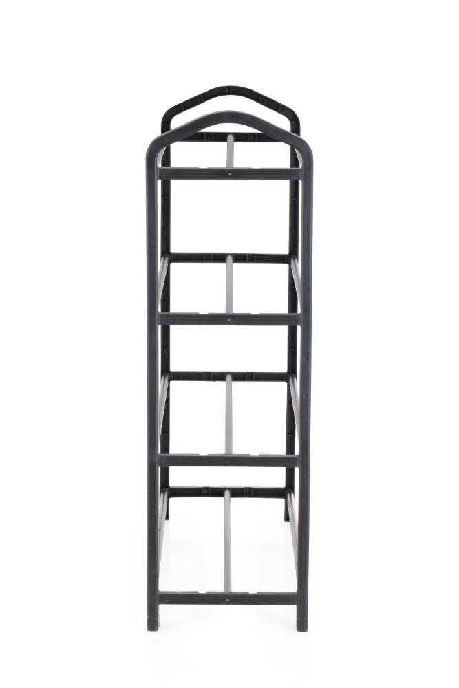 Zapatero organizador Tody, Negro, de 4 niveles con amplio espacio para 8 pares, vista posterior