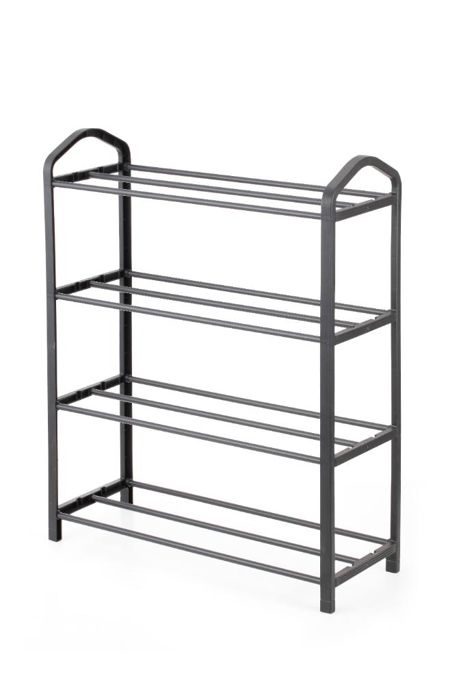 Zapatero organizador Tody, Negro, de 4 niveles con amplio espacio para 8 pares, en ambiente