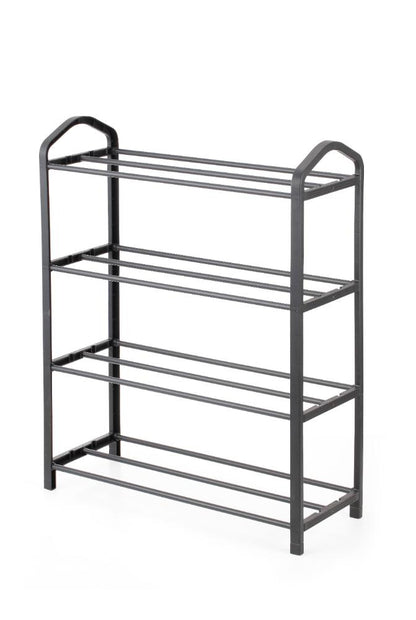 Zapatero organizador Tody, Negro, de 4 niveles con amplio espacio para 8 pares, en ambiente