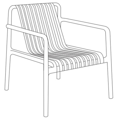 Silla Lounge Parma, Negro, con Espaldar y Diseño Moderno, vista posterior