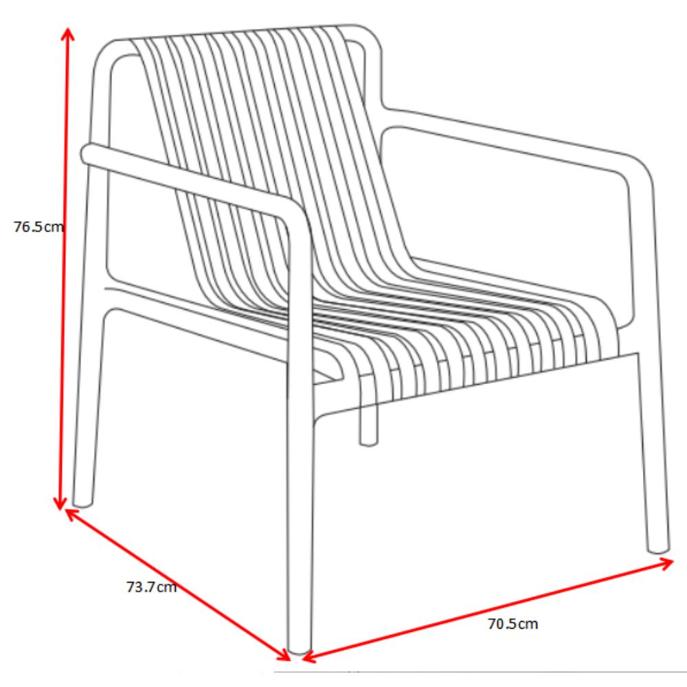 Silla Lounge Parma, Negro, con Espaldar y Diseño Moderno, medidas