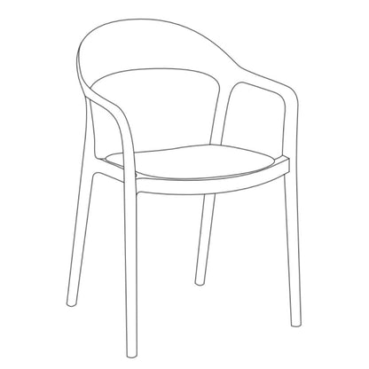 Set de 2 Sillas Río, Negro y Beige, con Espaldar Abierto y Diseño Moderno