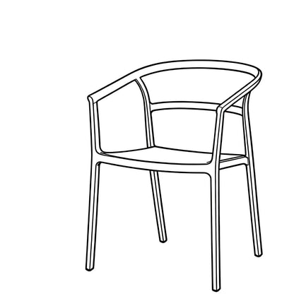Silla Porto, Negro, con Espaldar Minimalista y Diseño Moderno, detalle de acabado