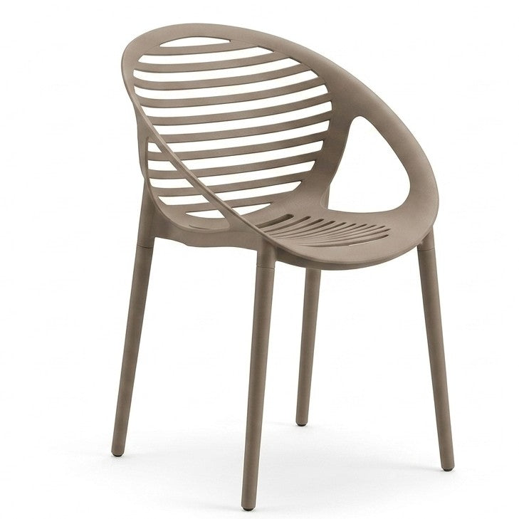 Set de 2 Sillas Tokio con Brazos, Color Taupe, con Espaldar y Diseño Moderno