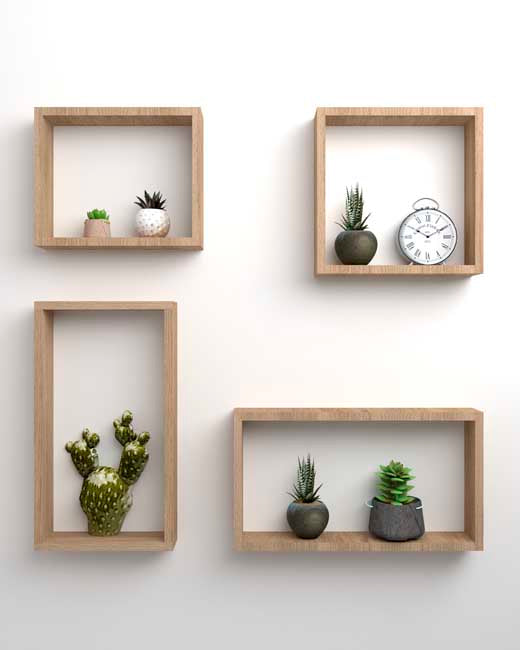 Set de Repisas Zeus Cuadradas Beige Reflekta