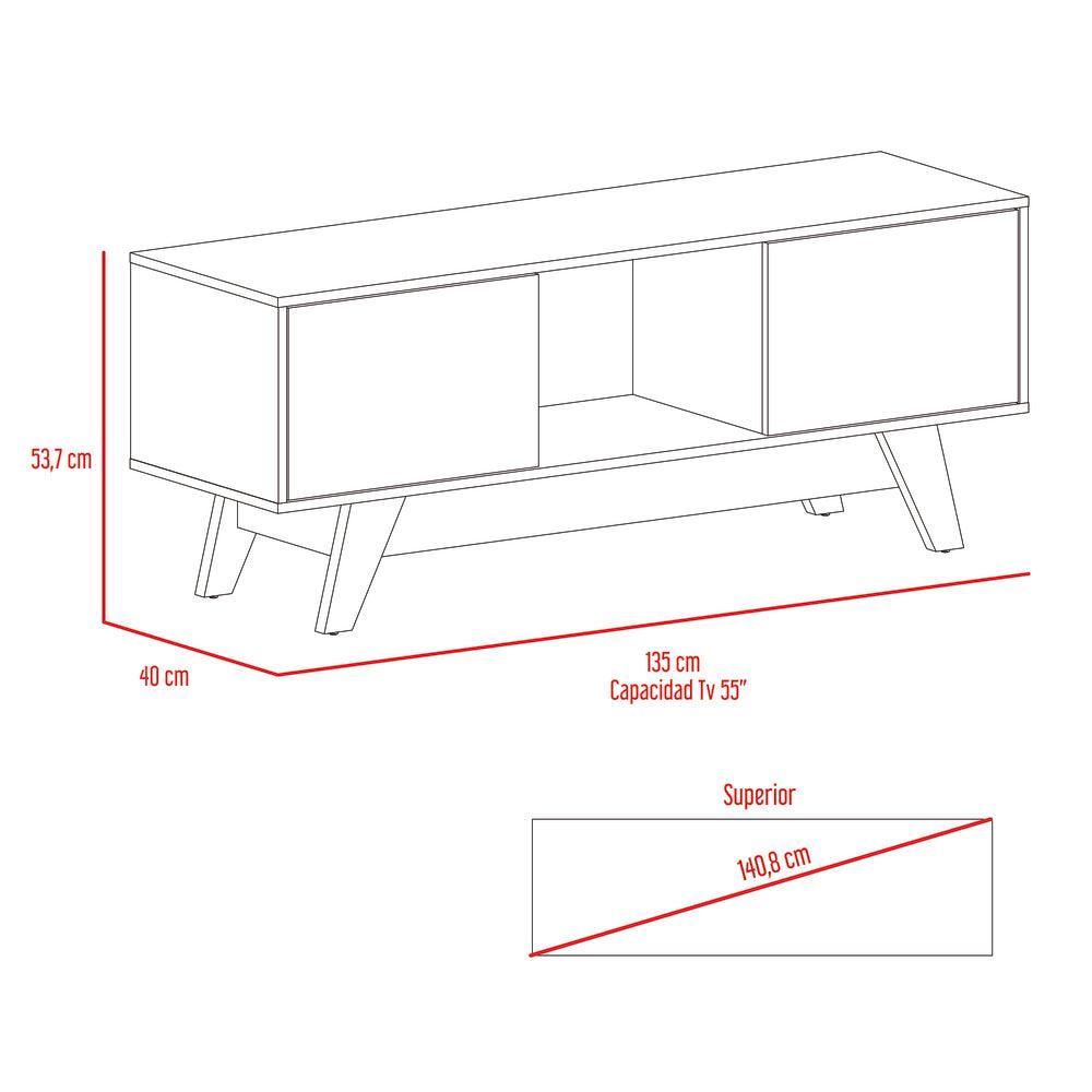 Rack para TV 55'' Romero Finlandek Gales Blanco