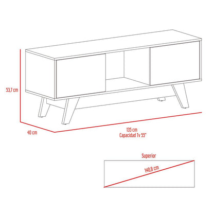 Rack para TV 55'' Romero Finlandek Gales Blanco