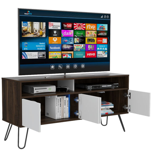 Rack tv 55'' 60 X 120 Vassel RTA Habano Blanco