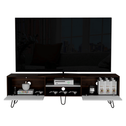 Rack para TV 80 52 X 180 Vassel RTA Habano Blanco