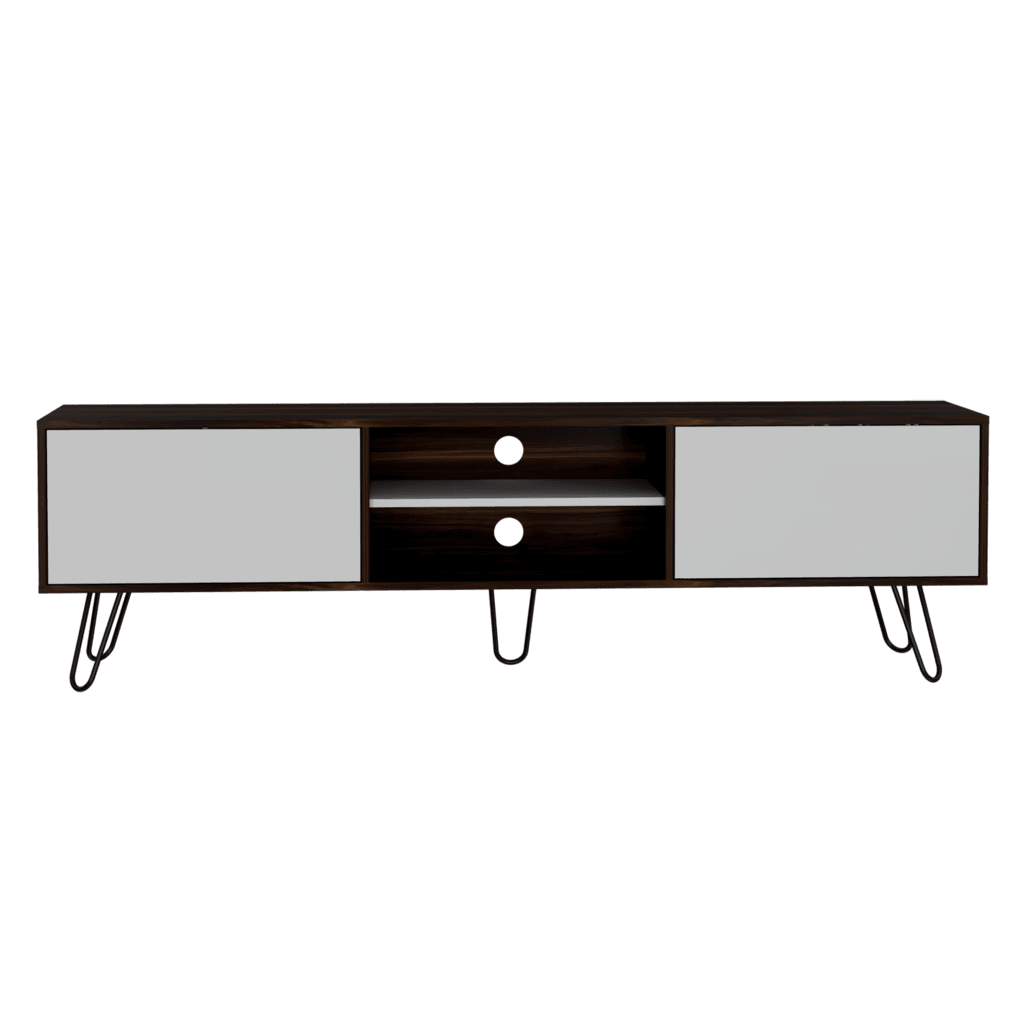 Rack para TV 80 52 X 180 Vassel RTA Habano Blanco