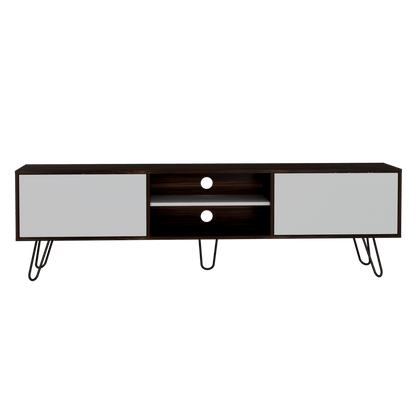 Rack para TV 80 52 X 180 Vassel RTA Habano Blanco