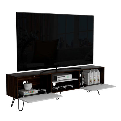 Rack para TV 80 52 X 180 Vassel RTA Habano Blanco