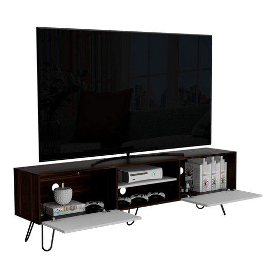 Rack para TV 80 52 X 180 Vassel RTA Habano Blanco
