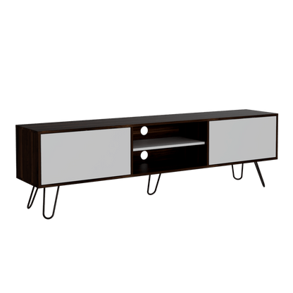 Rack para TV 80 52 X 180 Vassel RTA Habano Blanco