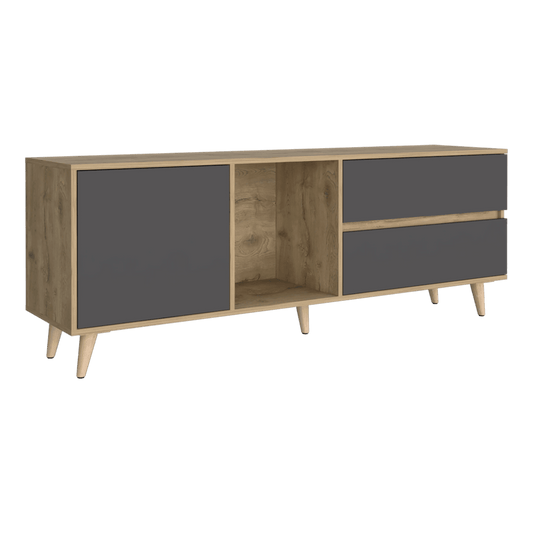 Rack para TV Salem 65'' RTA Macadamia Plomo