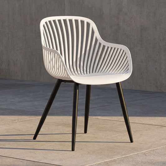 Silla Victoria, Blanco, con Espaldar Minimalista y Diseño Moderno