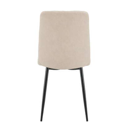Set de 4 Sillas de Comedor Loretto, Beige, con Espaldar y Diseño Moderno