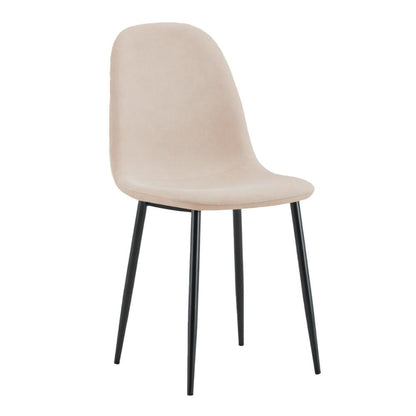 Set de 4 Sillas de Comedor Margarita, Beige, con Espaldar y Diseño Moderno